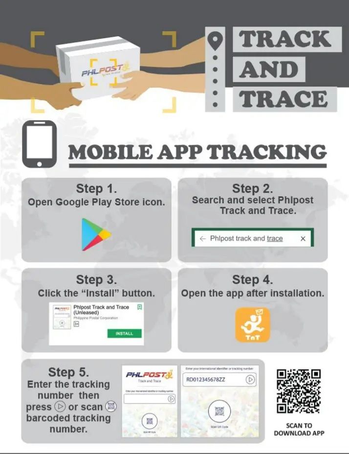 Philpost mobile App tracking 