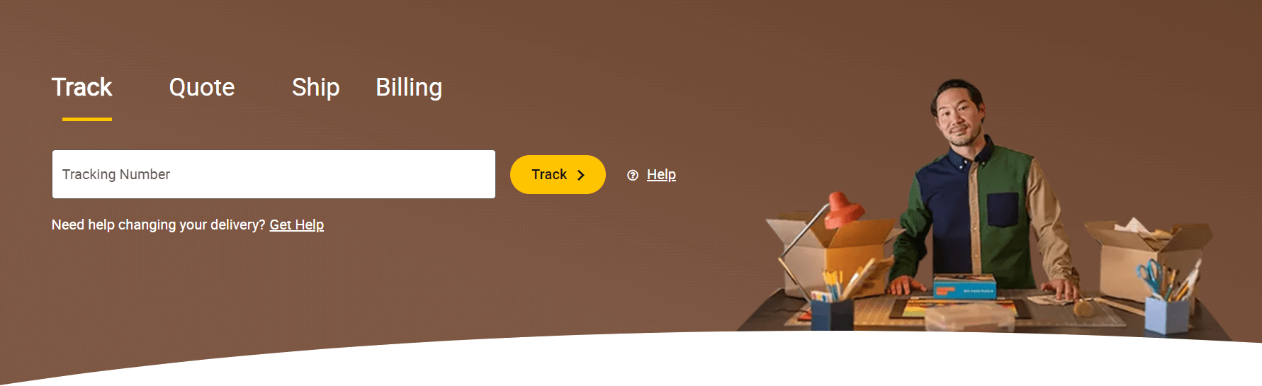 UPS tracking page