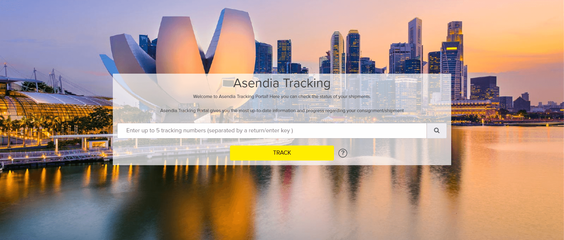 Asendia tracking page