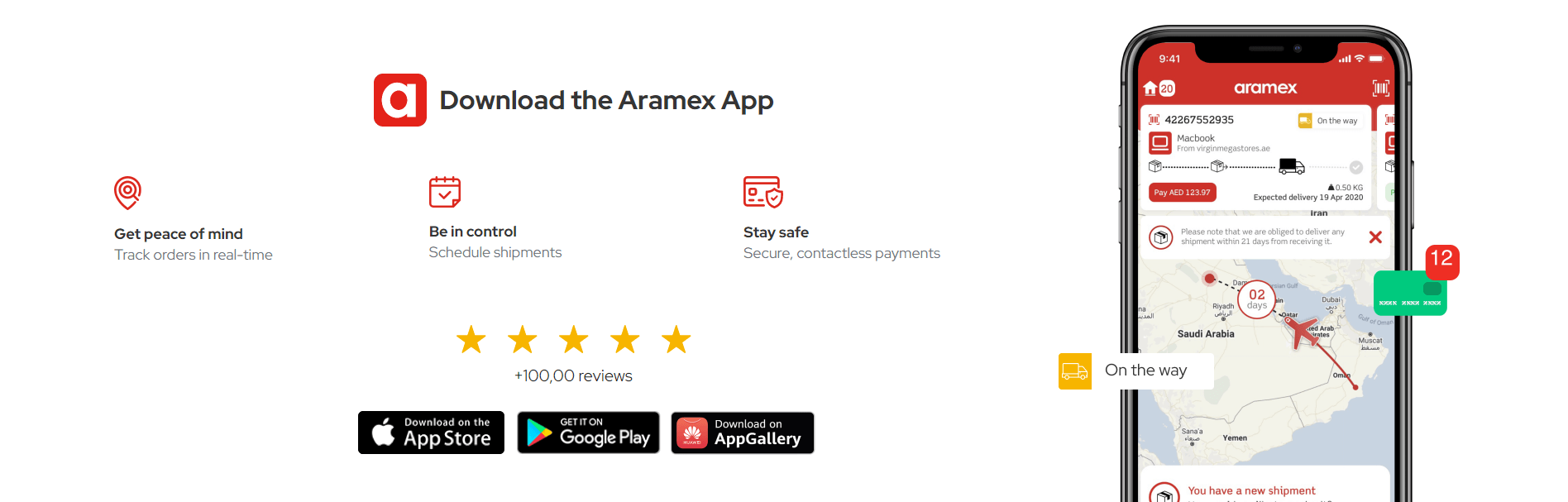 Aramex mobile app