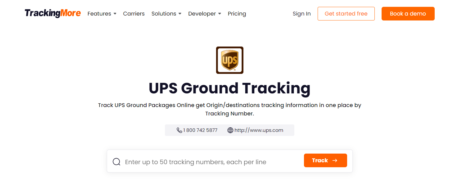 Ups Ground Tracking Trackingmore 7557