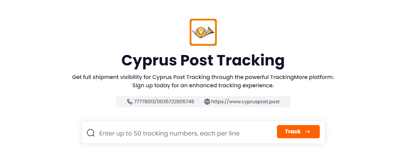 TrackingMore Cyprus Post tracking page