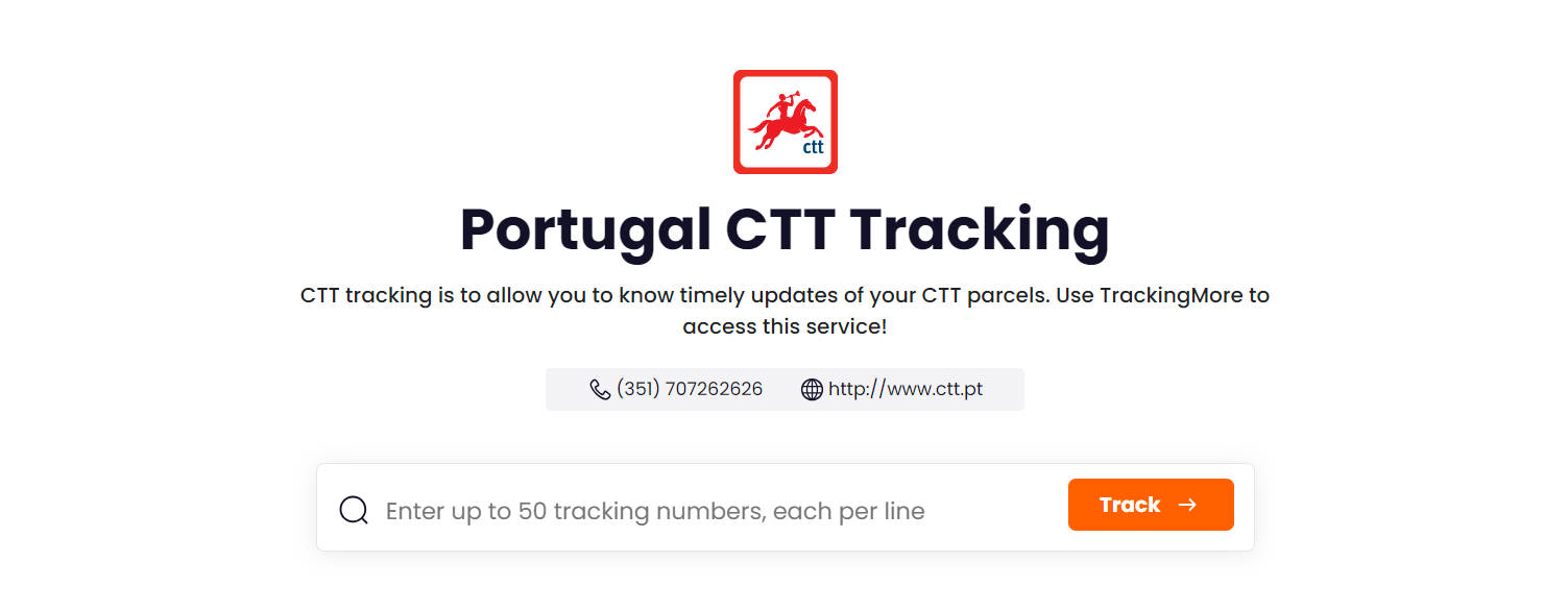 TrackingMore CTT tracking page