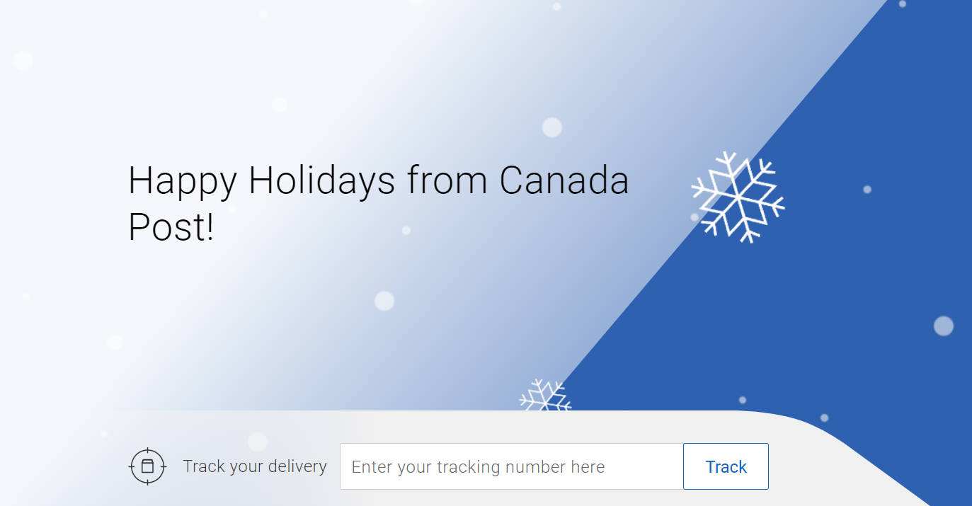 Canada Post tracking page