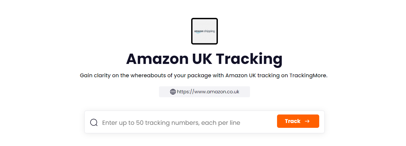 TrackingMore Amazon UK tracking page