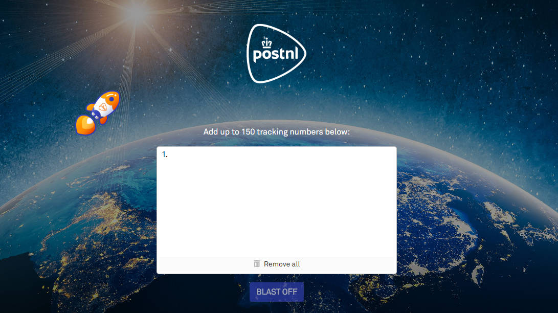 PostNL International tracking page