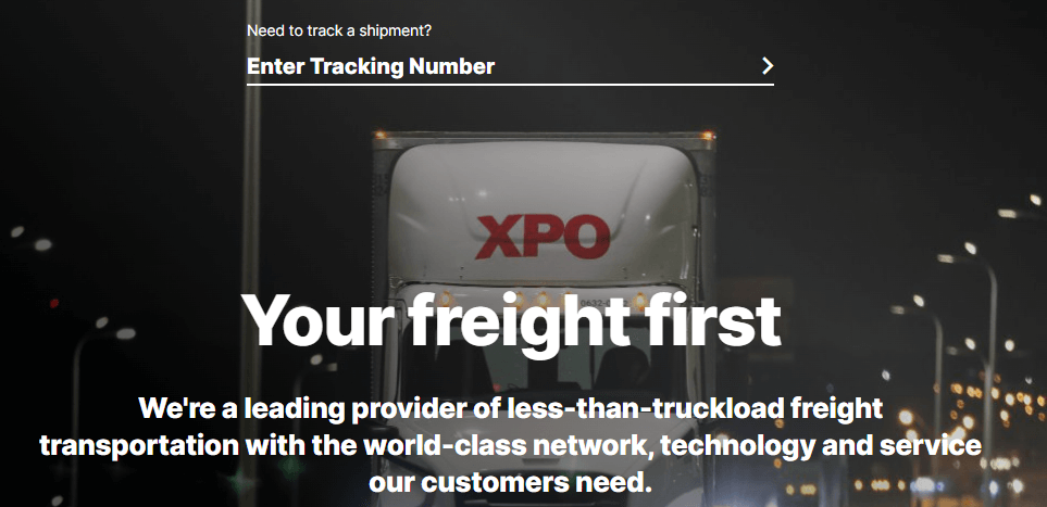 XPO tracking website