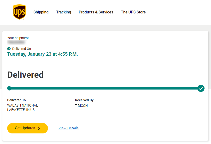 Logistics Ups Tracking