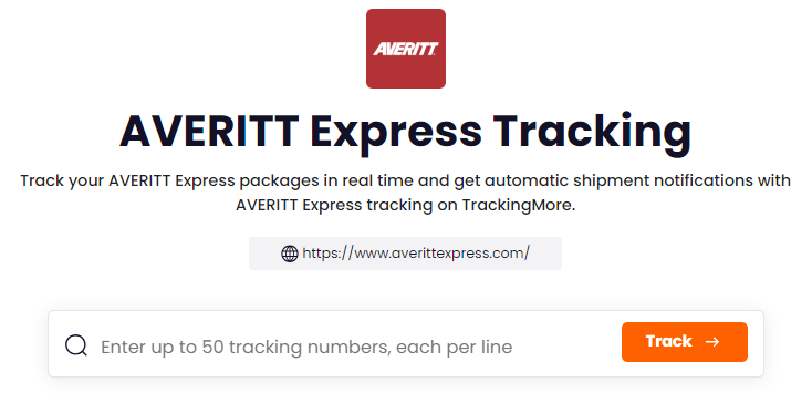 TrackingMore Averitt Express Tracking Page
