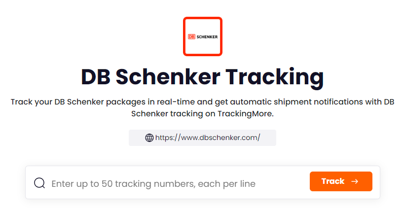 TrackingMore DB Schenker Tracking Page