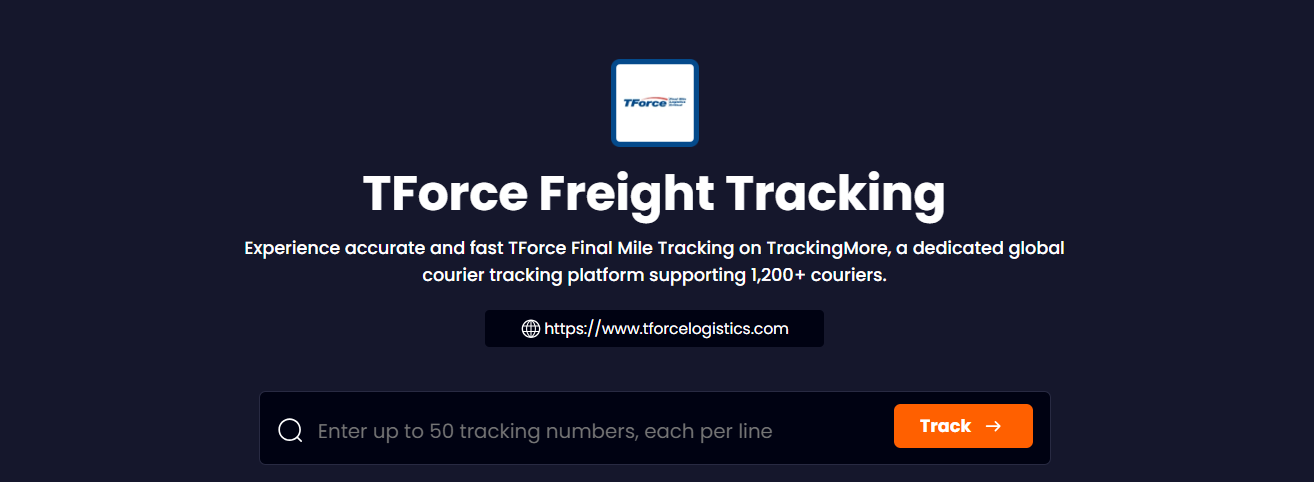 TrackingMore TForce Freight Tracking Page