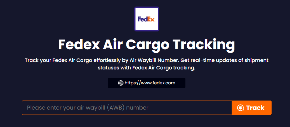 TrackingMore's Fedex Air Cargo Track Page