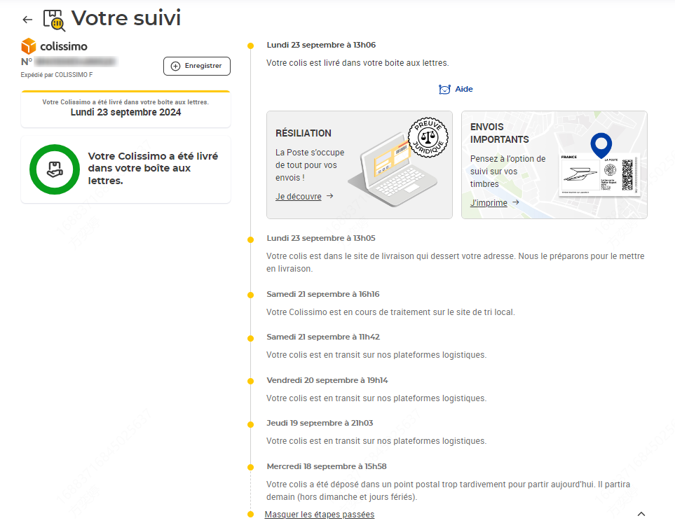 La Poste Colissimo tracking