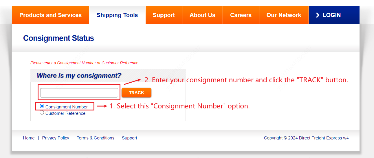 How to track Direct Freight packages?